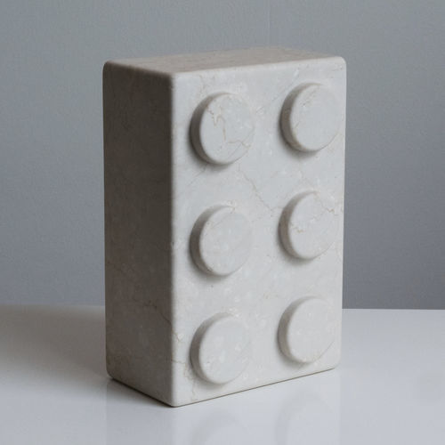 Scultura in marmo - Brick 6 - Botticino - San Polo Art Gallery | Contemporary Art & Design i - da esterno / da giardino / su misura