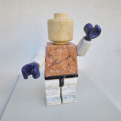Scultura in marmo - SIMON  - San Polo Art Gallery | Contemporary Art & Design i - da appoggio / per gallerie d'arte / bianca