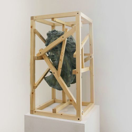 Scultura in legno - Cage n° 7 - Testa di Apollo, 2017 - San Polo Art Gallery | Contemporary Art & Design i - in metallo / in gesmonite / fatta a mano