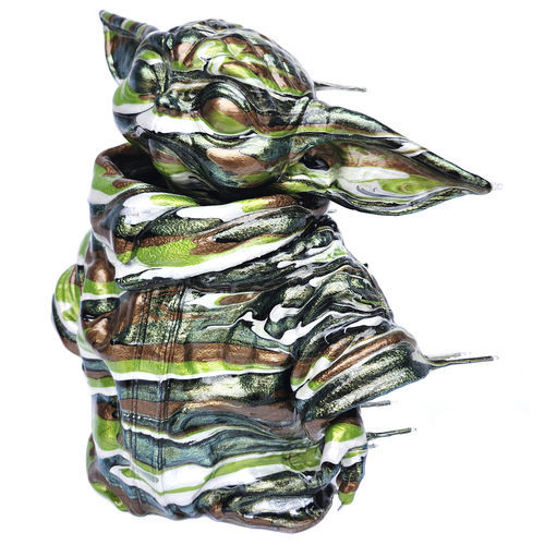 Scultura in metallo - Blown Away Grogu - San Polo Art Gallery | Contemporary Art & Design i - in resina / bentonitica / in acrilico