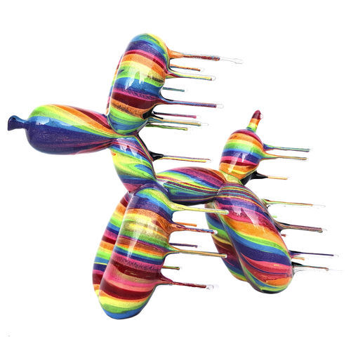 Scultura in metallo - Blown Away Balloon Dog - San Polo Art Gallery | Contemporary Art & Design i - in resina / bentonitica / in acrilico