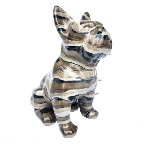 Scultura in metallo - Blown Away Frenchie - Chocolate Blast - San Polo Art Gallery | Contemporary Art & Design i - in resina / in acrilico / fatta a mano