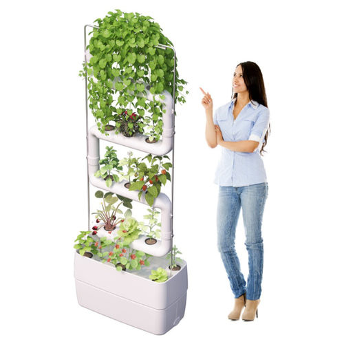 Kit per giardino verticale con sistema di innaffiatura integrato - 4 WHITE PLANTSTEPS EU - Supragarden