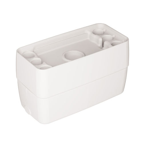 Fioriera in plastica - SUPRABASE WHITE - Supragarden - rettangolare / contemporanea / contract