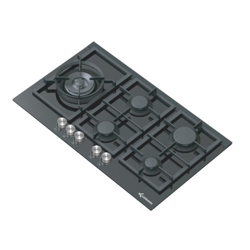 Piano cottura in vetroceramica - KT905SBGL - Klugmann Hausgeraete GmbH - a gas / 5 fuochi / da incasso