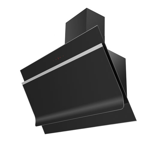 Cappa a muro - OPTIMUS - Klugmann Hausgeraete GmbH - con illuminazione integrata / nera