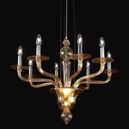 Lampadario classico - LEONARD - Magie di Murano - in vetro soffiato / in vetro di Murano / contract