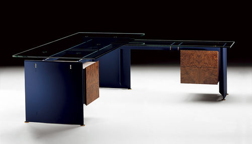 Scrivania da terra - UNIVER SYSTEM - IMAT MOBILIARIO Y DISEÑO S.A. - contemporanea / in vetro / d'angolo