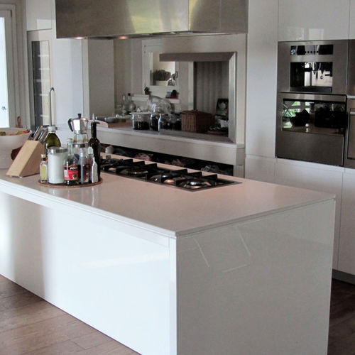 Piano di lavoro in gres porcellanato - HABITAT2000 MK - Monolite Ipergres - in ceramica / da cucina / bianco