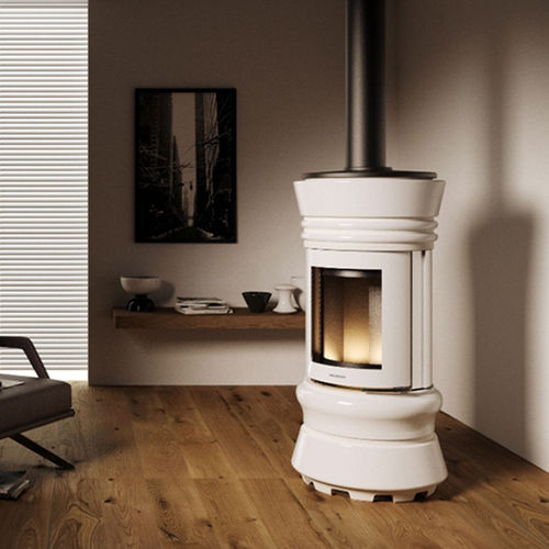Stufa a legna - PALAZETTI LADY FIRE - Monolite Ipergres - centrale / contemporanea / in ceramica