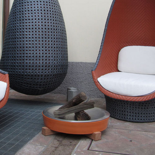 Braciere da giardino a legna - DEDON - Monolite Ipergres - in ceramica