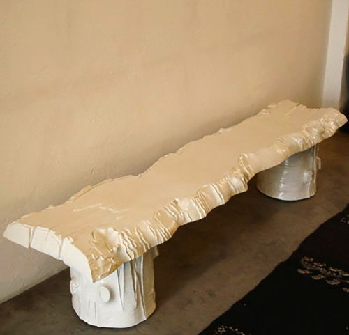 Panca design originale - MOBILI ALL'ARIA - Monolite Ipergres - in gres / in ceramica / senza schienale