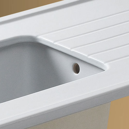 Lavello a 1 vasca - Monolite Ipergres - con gocciolatoio / in composito / da incasso