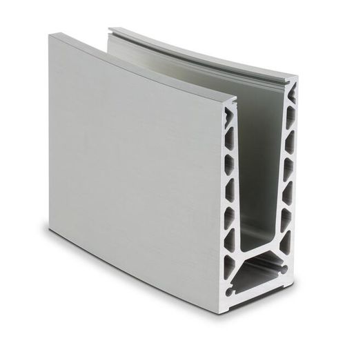 Profilo in alluminio spazzolato - 10.6021.003.14 - OnLevel - a U / per parapetto / prefabbricato