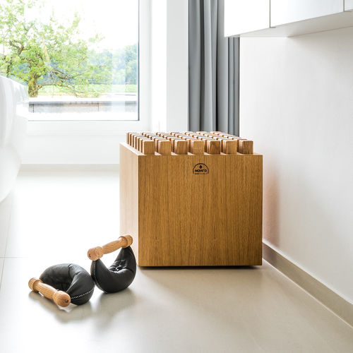 Sgabello contemporaneo - HEDGEHOCK - NOHRD - in legno / contract