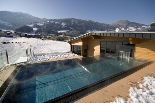 Piscina a straripamento - HOTEL ALPINA - BERNDORF METALL- UND BÄDERBAU GMBH - da esterno / per hotel / pubblica