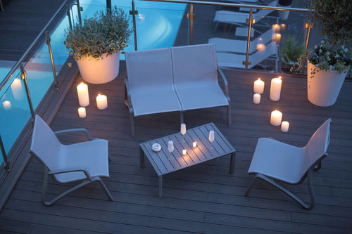 Poltrona contemporanea - SUNSET CONVERSATIONNEL - GROSFILLEX - in Textilene® / in alluminio / in resina