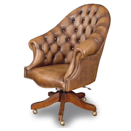 Poltrona direzionale chesterfield - DIRECTORS - Bendic International - in pelle / in legno / con schienale alto