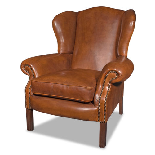 Poltrona classica - MORLEY - Bendic International - in pelle / in legno / con cuscino rimovibile