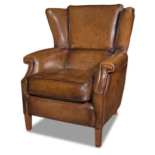 Poltrona classica - SUNBURY - Bendic International - in pelle / con cuscino rimovibile / a orecchioni