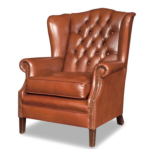 Poltrona chesterfield - WING  - Bendic International - in pelle / con cuscino rimovibile / a orecchioni