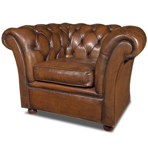 Poltrona chesterfield - ROCHESTER - Bendic International - in pelle / con cuscino rimovibile / grigia