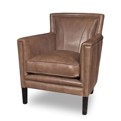 Poltrona Art Deco - GUILDFORD - Bendic International - in pelle / con cuscino rimovibile / grigia