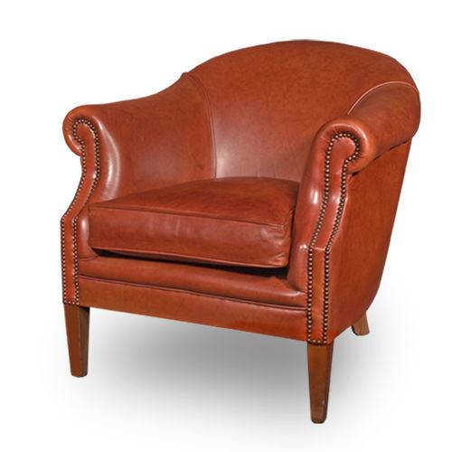 Poltrona club classica - KENDALL - Bendic International - in pelle / con cuscino rimovibile / marrone