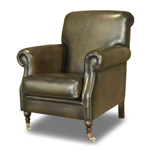 Poltrona classica - ROPE BACK - Bendic International - in pelle / con cuscino rimovibile / a schienale alto