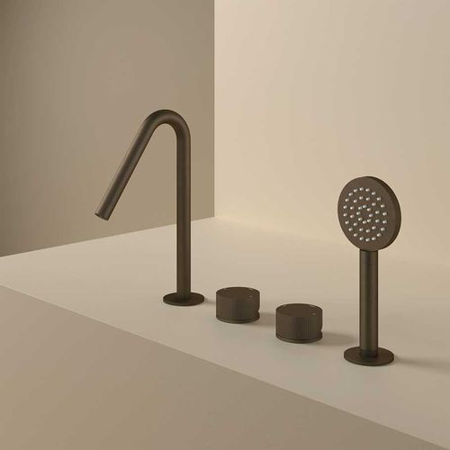 Set vasca in metallo - GY073R - hotbath - da piano / contemporaneo / 4 fori
