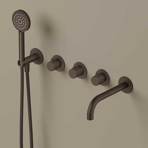 Set vasca in metallo - GY7072R - hotbath - da piano / contemporaneo / 5 fori
