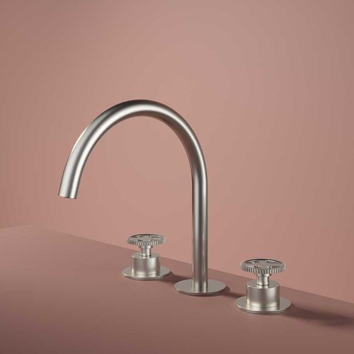 Miscelatore doppio comando per lavabo - CW033 - hotbath - da appoggio / in metallo cromato / da bagno