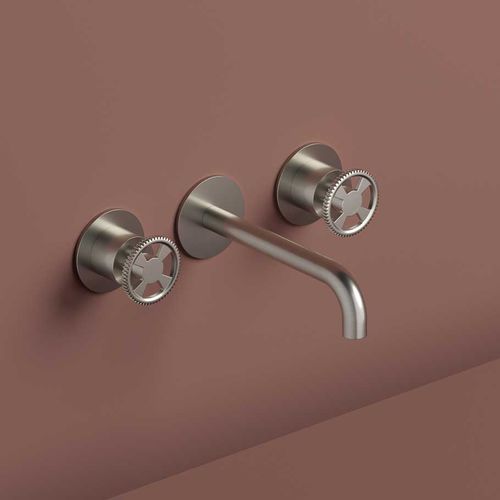 Miscelatore doppio comando per lavabo - CW005T-18 - hotbath - da incasso / da parete / in metallo cromato