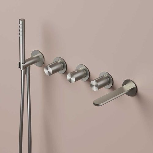 Set vasca in acciaio inossidabile spazzolato - GT7072 - hotbath - da incasso / contemporaneo / spazzolato