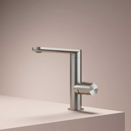 Miscelatore per lavabo - GT004 - hotbath - da appoggio / in acciaio inossidabile spazzolato / da bagno