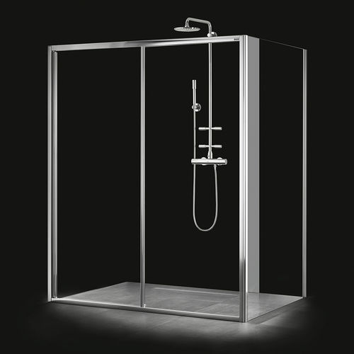 Box doccia in vetro temprato - DRIVE 1.0 - PALME Duschabtrennungen GmbH - con porta scorrevole / d'angolo / vetro trasparente