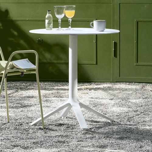 Tavolo da bistrot contemporaneo - Eex - TOOU - in legno / in polipropilene / con supporto in metallo