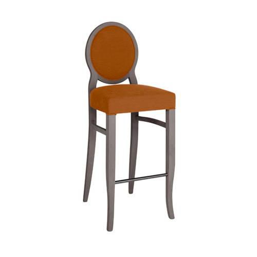 Sedia alta contemporanea - A-ROUND SG01 - New Life Contract - da interno / in tessuto / in pelle