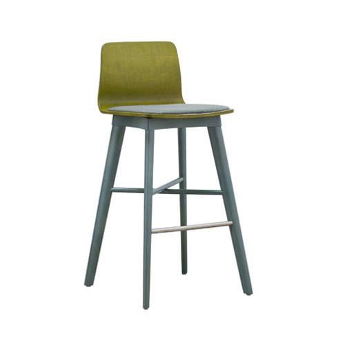 Sedia alta contemporanea - TECLA SG03 BASE 14 - New Life Contract - da interno / in tessuto / con supporto in faggio