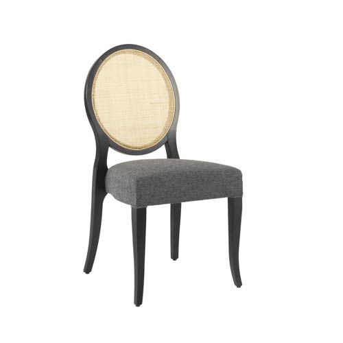 Sedia contemporanea - A-ROUND SE02 - New Life Contract - da interno / in tessuto / in rattan