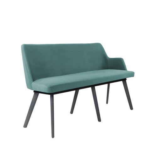 Panca contemporanea - AMA PA04 BS - New Life Contract - in legno / con schienale / con braccioli