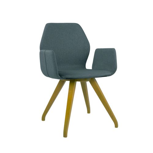 Sedia contemporanea - ANJA SB01  - New Life Contract - da interno / in tessuto / con supporto in legno