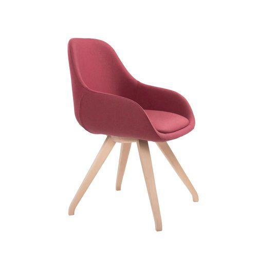 Sedia contemporanea - ALISHA PO01 - New Life Contract - da interno / in tessuto / con supporto in faggio