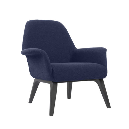 Poltrona contemporanea - VIVA PL01  - New Life Contract - in tessuto / in faggio / grigia