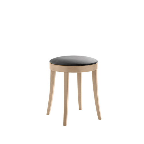 Sgabello contemporaneo - BACCO SG02B - New Life Contract - in pelle / in faggio / con supporto in faggio