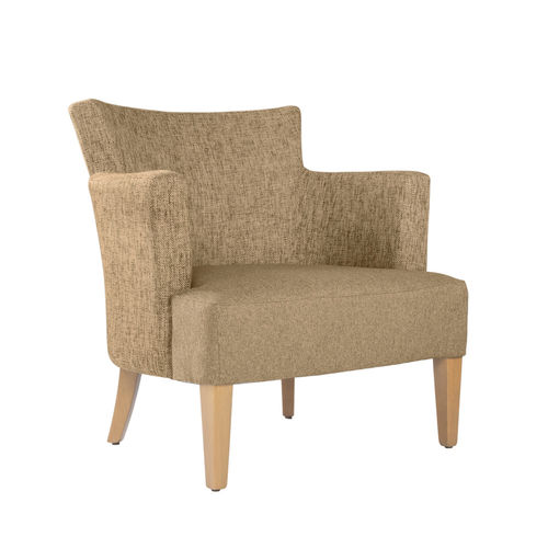 Poltrona contemporanea - EVELYNE SQUARE PL01 - New Life Contract - in tessuto / in legno / con rivestimento rimovibile