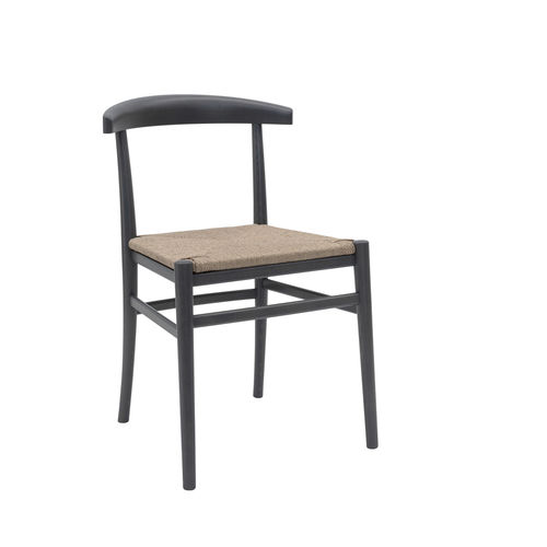 Sedia contemporanea - GRACE SE02  - New Life Contract - da interno / in paglia / con supporto in faggio