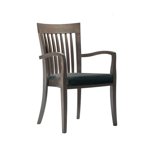 Sedia contemporanea - MARTA STRIPES PO03 - New Life Contract - da interno / in tessuto / in legno massiccio