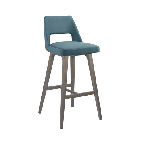 Sedia alta contemporanea - AMA SG02 - New Life Contract - da interno / in tessuto / in pelle