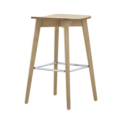 Sgabello da bar contemporaneo - HELLEN SG01  - New Life Contract - in faggio / con supporto in faggio / con 4 gambe